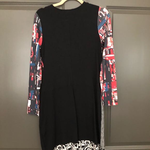 Maloka size 3 dress patchwork red and black - Picture 2 of 5
